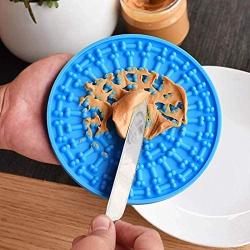 SLKIJDHFB Dog Lick Pad, Distraction Slow Dispensing Mat for Pet Bathing, Grooming, Silicone Slow Feeder Device with Suction