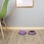 Platinum Pets Platinum Pets 1-Cup Embossed Non-Tip Cat Bowl, Sweet Lilac