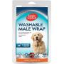 Simple Solution Washable Male Dog Diapers | Absorbent Male Wraps with Leak Proof Fit | Excitable Urination, Incontinence, or Male Marking | 1 Reusable Dog Diaper Per Pack, Whites & Tans, Large (11242)
