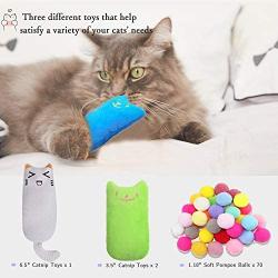 Cat Toys Variety Bundle Set, Cute Cat Toys Interactive Cat Toy Set Including Soft Cat Toy Balls Cat Catnip Toys for Cat Kitten Having Fun Exerciser Playing