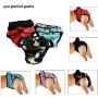 URBEST Dog Period Panties, Washable Female Dog Diapers for Samll and Large Dogs 3 Packs (S, Multi-Colors)