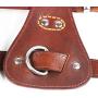 PESHOUCO Leather Dog Harness No Pull Design Genuine Leather Durable Strong Pet Harness with Adjustable Straps Easy Control Pet Vest