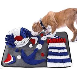 kathson Dog Snuffle Mat,Puzzle Mat,Feeding Mat for Small Large Dogs Pet Mental Stimulation Toys Activity Blanket Feeding Mat for Stress Release 28 x 20 InchStress Release