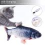 Geternal Simulation Electric Doll Fish Realistic Plush Wagging Fish Cat Interactive Toy Catnip Toys USB Charging Pets Chew Bite Supplies