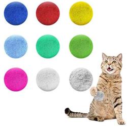 Weewooday 9 Pieces Wool Felt Ball Toys for Cats and Kittens Cat Wool Ball Toys Handmade Wool Dog Balls Colorful Soft Quiet Felted Fabric Balls for Cat Lover, Craft Supplies