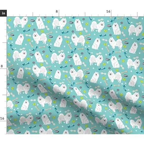 Spoonflower Fabric - Japanese Spitz Dogs Toys Bones Breeds Toy Bone Pet Portrait Printed on Performance Piqué Fabric by The Yard - Performance Athletic Apparel Fashion Spoonflower Fabric - Japanese Spitz Dogs Toys Bones Breeds Toy Bone Pet Portrait Printed on Performance Piqué Fabric by The Yard - Performance Athletic Apparel Fashion