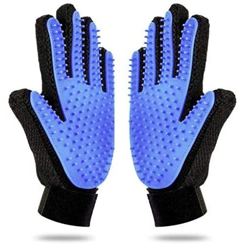 Nado Care Pet Grooming Gloves - Dog, Cat Bathing Scrubber Gloves - Pet Hair Remover Gloves - Deshedding, Massage for Cats, Dogs, Rabbit and Small Pets