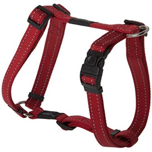 Rogz Utility Large 3/4-Inch Reflective Fanbelt Adjustable Dog H-Harness