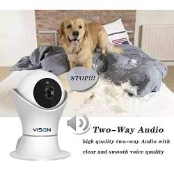 HD 1080p Pet Camera，Dog Camera 360° Pet Monitor Indoor Cat Camera with Night Vision and Two Way Audio