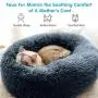 Pasking Plush Round Pet Bed for Medium Dogs Cats, Faux Fur Dog Beds Washable Cat Calming Bed Donut Cuddler Self Warming Indoor Grey Pasking Plush Round Pet Bed for Medium Dogs Cats, Faux Fur Dog Beds Washable Cat Calming Bed Donut Cuddler Self Warming Indoor Grey