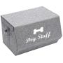 Geyecete Linen Storage Basket Bin Chest Organizer with Lid and Handles - Perfect for Organizing Dog Apparel & Accessories Storage, Dog Toys, Dog Clothing, Storage Trunk