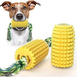 YF-TOW Dog Chew Toys Corn Molar Dog Toys Puppy Toothbrush Toys，Teething Cleaning Dental Toys with Rope, Bite Resistance for Dog Teeth Cleaning