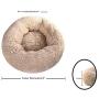 Soft Plush Round Pet Bed for Cats Or Small Dogs Cat Bed Self Warming Autumn Winter Indoor Sleeping Cozy Pet Bed for Small Dogs and Cats Donut