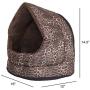PETMAKER Cozy Canopy Leopard Print Pet Cave Bed Collection