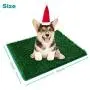 HAVETOLOVE Fake Grass for Dogs to Pee on 3 Pcs Replacement Grass Potty Pad for Dogs, Indoor and Outdoor Multiple Uses Artificial Training Pads Dog Pee Grass Pad Small (14x18”)