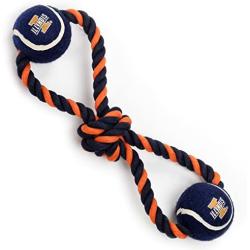 Pet Goods Manufacturing Illinois Fighting Illini Double Ball with Dog Toy Rope