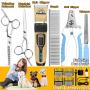 Pawsible Dog Clippers for Grooming - Dog Grooming Kit with Dog Hair Clippers, Dog Nail Clippers, Thinning & Straight Grooming Scissors - Cordless Dog Grooming Clippers with Battery Indicator