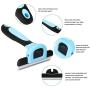 DELE Professional Deshedding Brush, Grooming Brush for Dog and Cat Hair with 4 inches Edge. Pet Reduces Shedding Tool Comb, Large Size