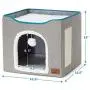 Bedsure Cat Cube, Foldable Cat Cubes for Indoor Cats, Cat House Indoor - Large Cat Bed with Fluffy Ball Hanging and Scratch Pad, 16.5x16.5x14 inches, Grey Bedsure Cat Cube, Foldable Cat Cubes for Indoor Cats, Cat House Indoor - Large Cat Bed with Fluffy Ball Hanging and Scratch Pad, 16.5x16.5x14 inches, Grey