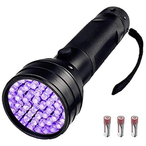 Pet Urine Detectors lights,Black Flashlight, light 51 LED 395 nM for Pets, Urine Detection, Finding Scorpions (Batteries Included)