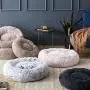 Western Home Faux Fur Dog Bed & Cat Bed, Original Calming Dog Bed for Small Medium Large Pets, Anti Anxiety Donut Cuddler Round Warm Washable Cat Bed for Indoor Cats(27'', Light Grey)