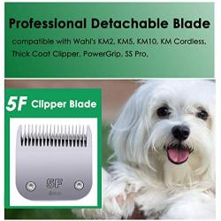 Clipper Blade Replacement Compatible with Andis/Oster Detachable Clipper, 5F Blade Compatible with Wahl KM10, KM2, KM5, for Dog Grooming