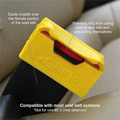 Kurgo Direct to Seatbelt Tether for Dogs, Car Seat Belt for Pets