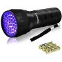 Black Light UV Flashlight,Mini 395nm 21 LED Blacklight Detector for Cat/Dog Urine, Pet Stains and Bed Bug Matching with Pet Odor Eliminator[Batteries Included]