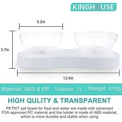 Kinghouse Double-Layer Dog Bowl and Cat Bowl,20-Degree Tilt and Durable Elevated Frame,Easy to Clean and Friendly Material,Best for Dog and Cat.