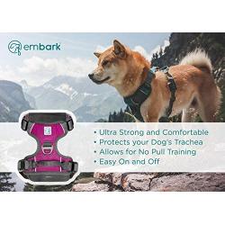 Embark Adventure Dog Harness, Easy On and Off with Front and Back Leash Attachments & Control Handle - No Pull Training, Size Adjustable and Non Choke