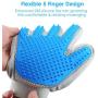 DELOMO Pet Hair Remover Gloves for Furniture, Pet Grooming Gloves Hair Removal for Dogs & Cats, 2 in 1 Function of Pet Deshedding & Hair Remover Glove with Five Finger Design, 1 Pair