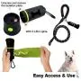 Waste Bags Dispenser with LED Flashlight, Poop Bag Holder for Dog Lead Leash, Diaper Bags Dispenser for Cradle or Car, Never Step on Poop Again at Night, includes 4 Rolls (15 Bags Per Roll, 60 Bags)