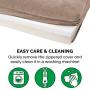 Furhaven Pet Dog Bed - Cooling Gel Memory Foam Faux Fleece and Chenille Soft Woven Traditional Sofa-Style Living Room Couch Pet Bed with Removable Cover for Dogs and Cats