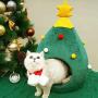 Ushang Pet Chirstmas Tree Cat House Bed, Green Portalbe Indoor Pet House for Kitten Cat Cave Tent Ushang Pet Chirstmas Tree Cat House Bed, Green Portalbe Indoor Pet House for Kitten Cat Cave Tent