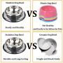 LEHOSEK Set of 2 Stainless Steel Dog Bowl with Rubber Base, Pets Feeding Bowl and Water Bowl for Dogs and Cats