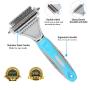 GEEPET Dematting Comb and Grooming Tool with 2 Sided Professional Grooming Rake for Cats & Dogs