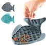 ARRISEN Pet Lick Mat Slow Feeder, Health & Fun Dog Cat Slow Dispensing Treater Pad Calming, Anxiety Reduction for Pet Bathing, Grooming and Training