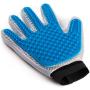 Pet Grooming Glove - Enhanced Five Finger Design - for Cats, Dogs & Horses - Long & Short Fur - Gentle De-Shedding Brush - Your Pet Will Love It (Right)