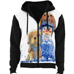 Vector - of a Lioness on White -.Wild cat.- - Africa,Couple 3D Print Zip up Sweatshirt UK S
