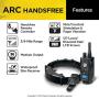 Dogtra ARC HANDSFREE Remote Training Dog Collar - 3/4 Mile Range, Hands free Remote Controller, Waterproof, Rechargeable, 127 Training Levels, Vibration - includes PetsTEK Dog Training Clicker