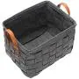 Medium Felt Dog Toy Box, Dog Toy Chest, Dog Storage Basket - Perfect for organizing pet Toys, Blankets, leashes, Coat and Dry Dog Treats - Grey