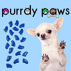 Purrdy Paws 40-Pack Soft Nail Caps for Dogs Claws Blue