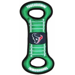 NFL Football Field DOG TOY with Squeaker. - HOUSTON TEXANS - For Tug, Toss, and Fetch. - Tough & Durable PET TOY