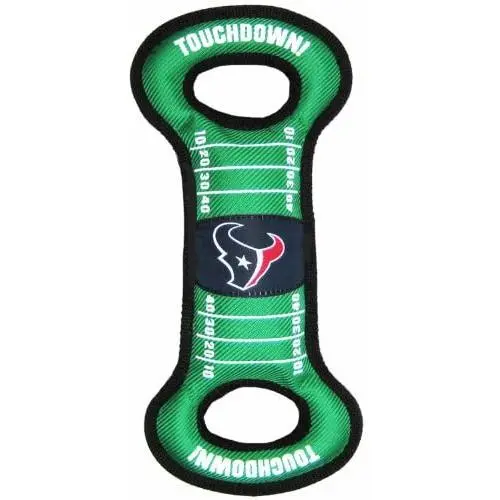 NFL Football Field DOG TOY with Squeaker. - HOUSTON TEXANS - For Tug, Toss, and Fetch. - Tough & Durable PET TOY