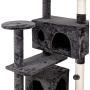 JJW Cat Tree Tower with Sisal Scratching Posts Condos,Hammock Plush Perches,Cat Activity Centres Kittens Furniture Play House