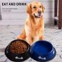 Jemirry 2Pcs Stainless Steel Cat Bowl Pet Bowl, Pet Food Dish Easy to Clean Durable Cat Dish for Food and Water, Blue and Black