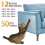 Pidsen Furniture Protectors from Cats, Cat Scratch Deterrent Tape, Clear Self-Adhesive Pet Scratch Guard for Furniture, Sofa, Wall Protector Pad