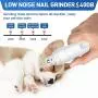 Goldnile Dog Nail Grinder,Upgraded Rechargeable Electric Pet Nail File for Paws Grooming Trimming Shaping,2 High Rotation Speed Quiet Nail Trimmer Clippers for Large Medium Small Pet Dogs & Cats Goldnile Dog Nail Grinder,Upgraded Rechargeable Electric Pet Nail File for Paws Grooming Trimming Shaping,2 High Rotation Speed Quiet Nail Trimmer Clippers for Large Medium Small Pet Dogs & Cats