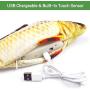 Generies ITTUNLY Catnip Fish Toys for Cats, Plush Doll Fish,Wagging Chew Simulation Funny Electric Toys -Cats Pets Kitten, Biting Kicking