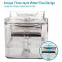 NPET Cat Water Fountain, 3L Automatic Pet Drinking Fountain Dog Water Dispenser with Quadruple-Action Filter (WF020 Transparent)